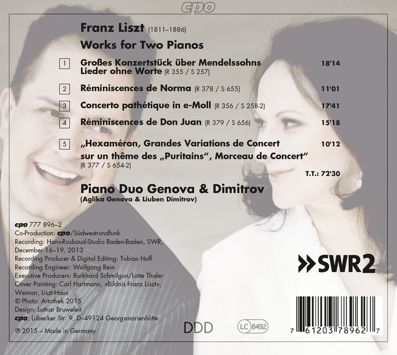 Liszt: Works For Two Pianos  / Piano Duo Genova & Dimitrov