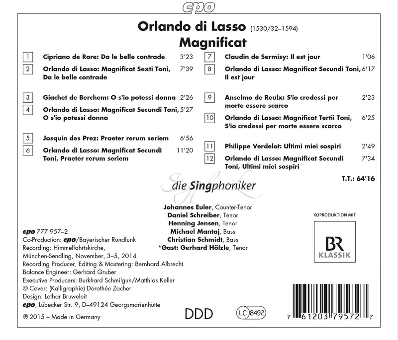 Orlando di Lasso: Magnificat