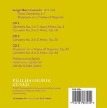 Rachmaninoff: Piano Concertos Nos. 1-4 / De La Salle, Luisi, Philharmonia Zürich