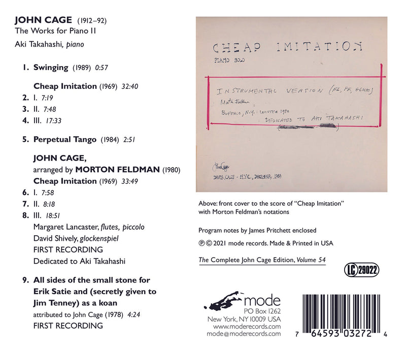 John Cage: The Works for Piano 11