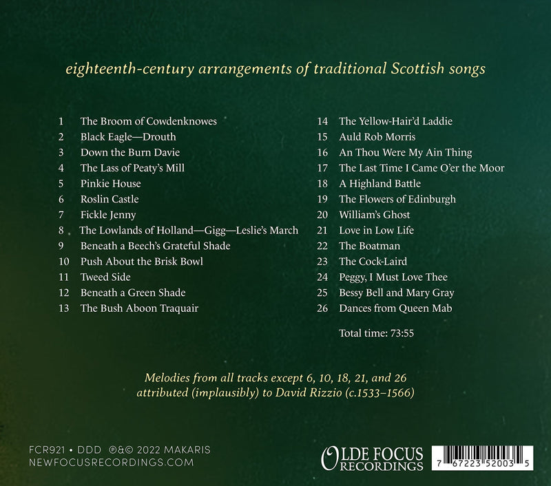 Oswald, J.C. Bach, Geminiani et al.: The Galant David Rizzio / Makaris