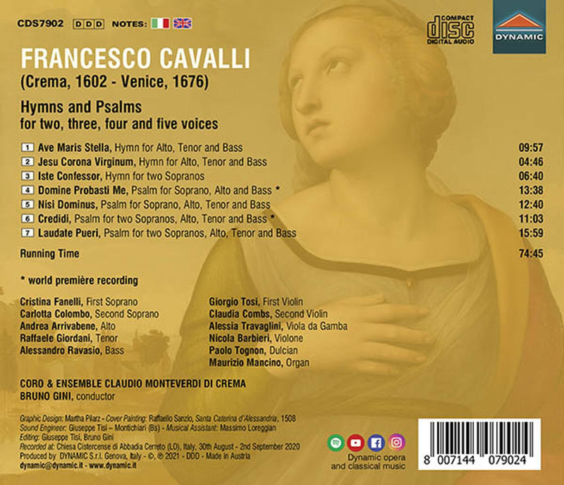 Cavalli: Hymns and Psalms / Gini, Ensemble Claudio Monteverdi di Crema
