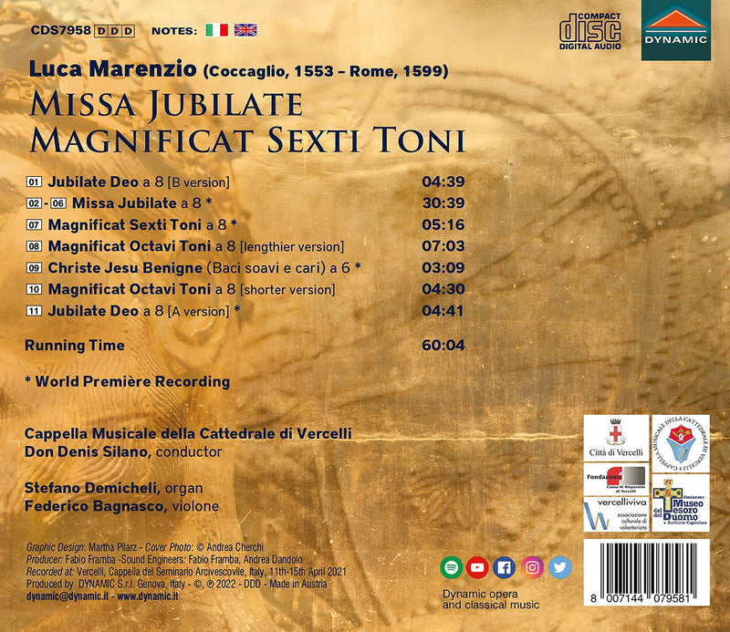 Marenzio: Missa Jubilate & Magnificat / Silano, Cappella of Vercelli Cathedral