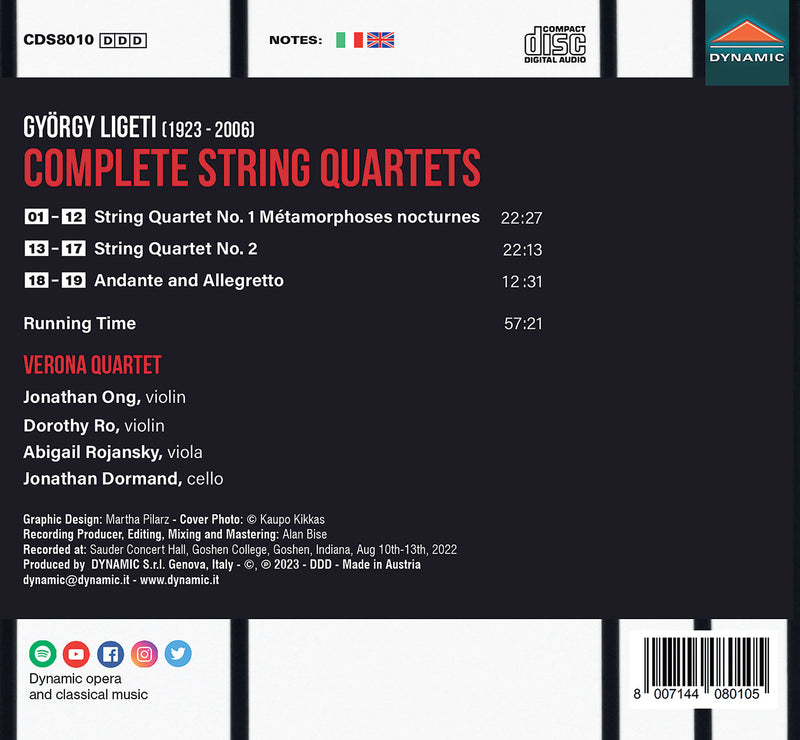 Ligeti: Complete String Quartets / Verona Quartet