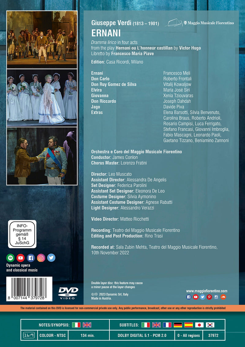 Verdi: Ernani / Meli, Frontali, Conlon, Maggio Musicale Fiorentino