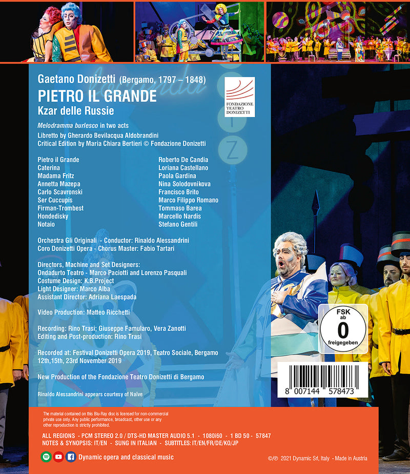 Donizetti: Pietro Il Grande, Czar Delle Russie / Alessandrini, Coro E Orchestra Donizetti Opera