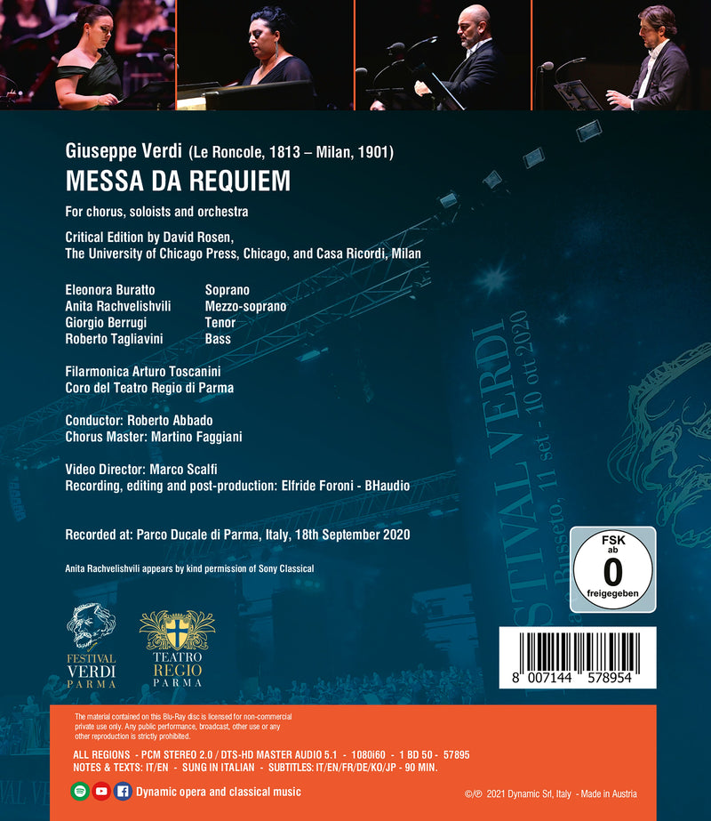 Verdi: Messa da Requiem / Abbado, Filarmonica Arturo Toscanini Coro del Teatro Regio di Parma
