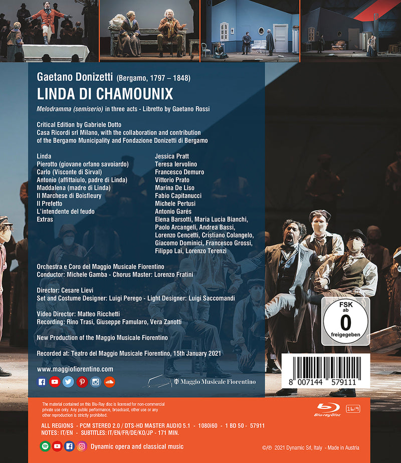Donizetti: Linda di Chamounix / Gamba, Pratt, Orchestra e Coro del Maggio Musicale Fiorentino [Blu-ray]
