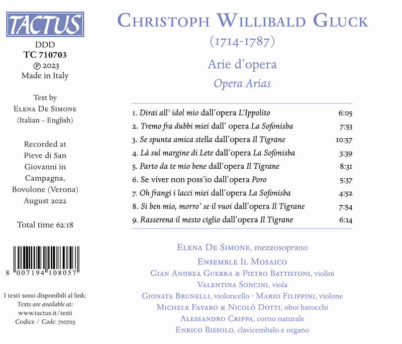 Gluck: Arie d'opera