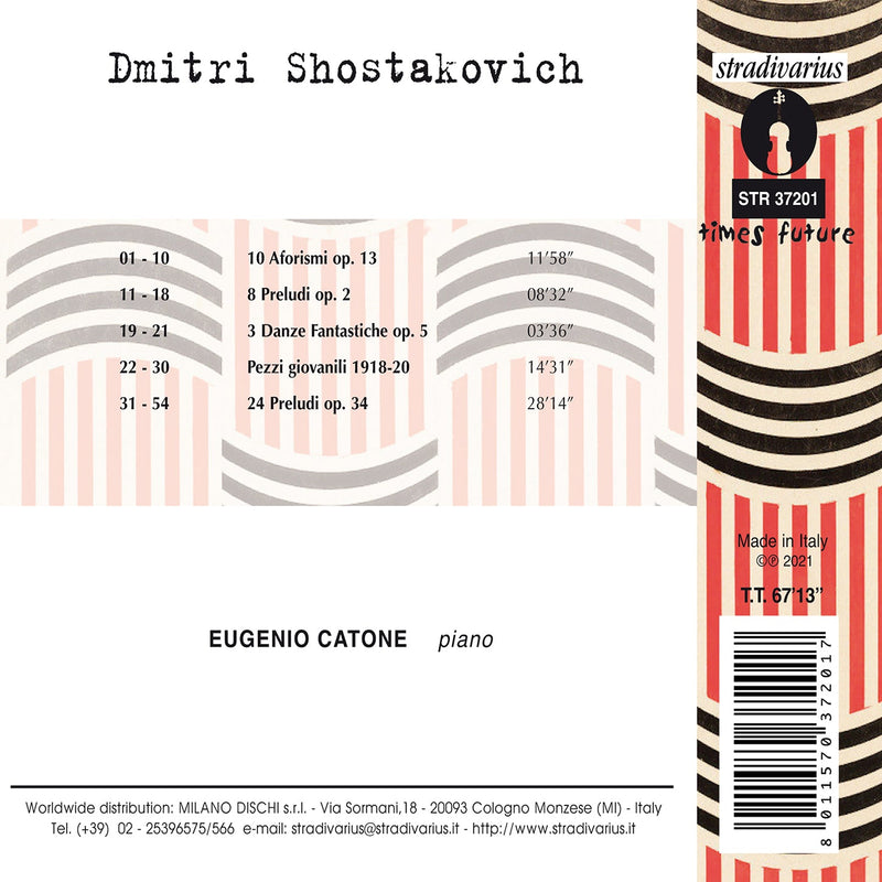 Shostakovich: Complete Piano Works, Vol.1 / Catone