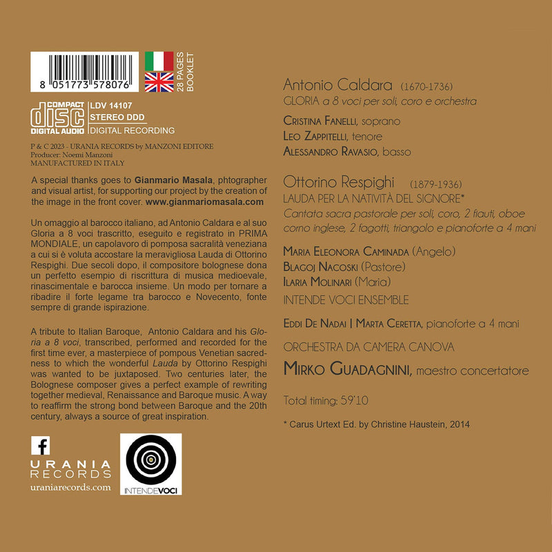 Caldara: Gloria; Respighi: Lauda per la Natività del Signore / Canova Chamber Orchestra