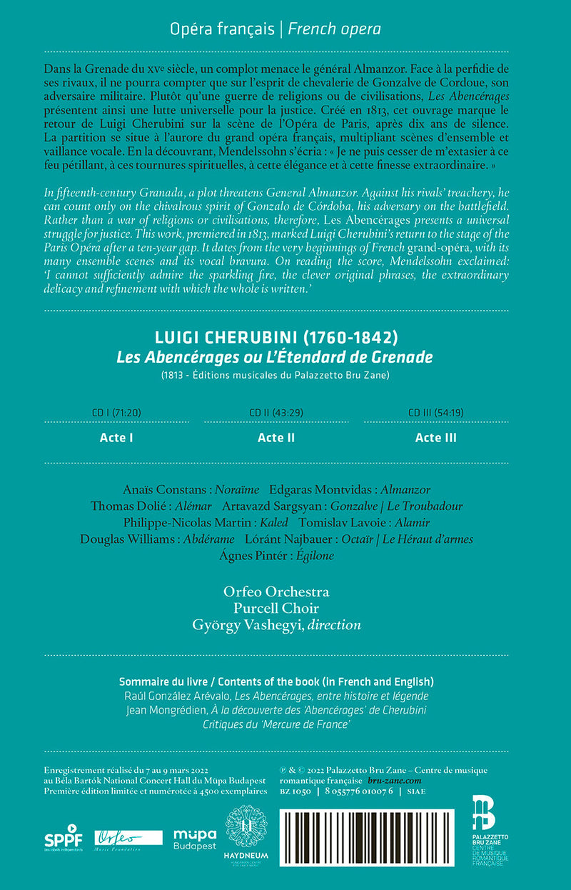 Cherubini: Les Abencérages or The Standard of Grenada / Vashegyi, Orfeo Orchestra