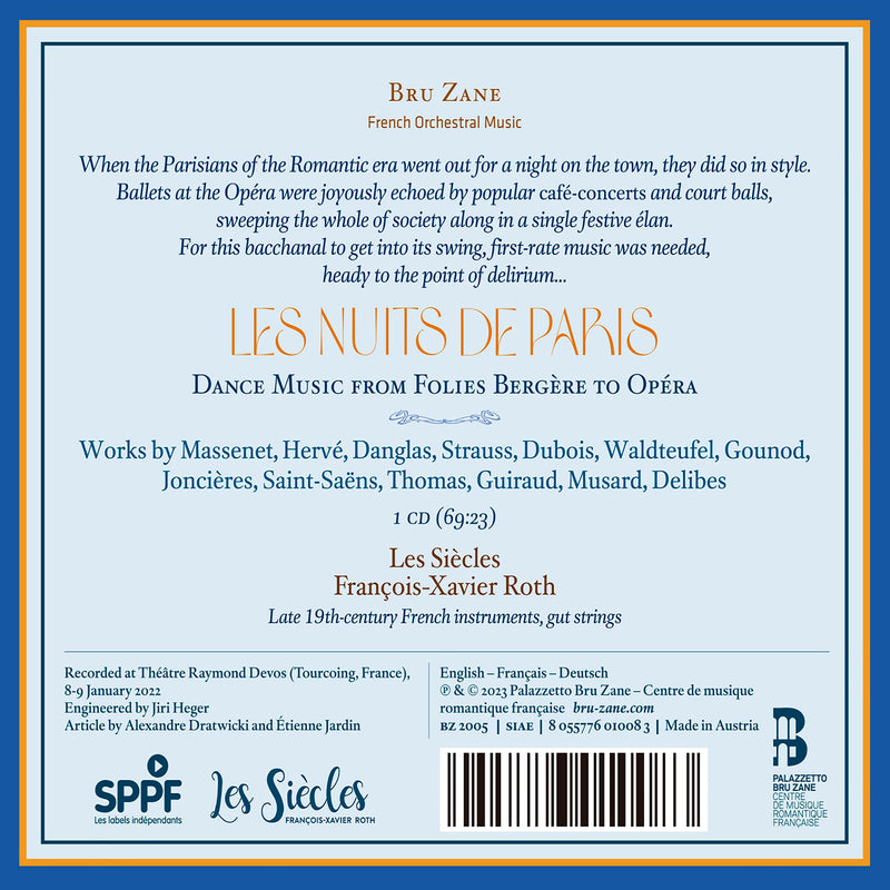 Les Nuits de Paris - Dance Music from Folies Bergère to Opéra / Roth, Les Siècles