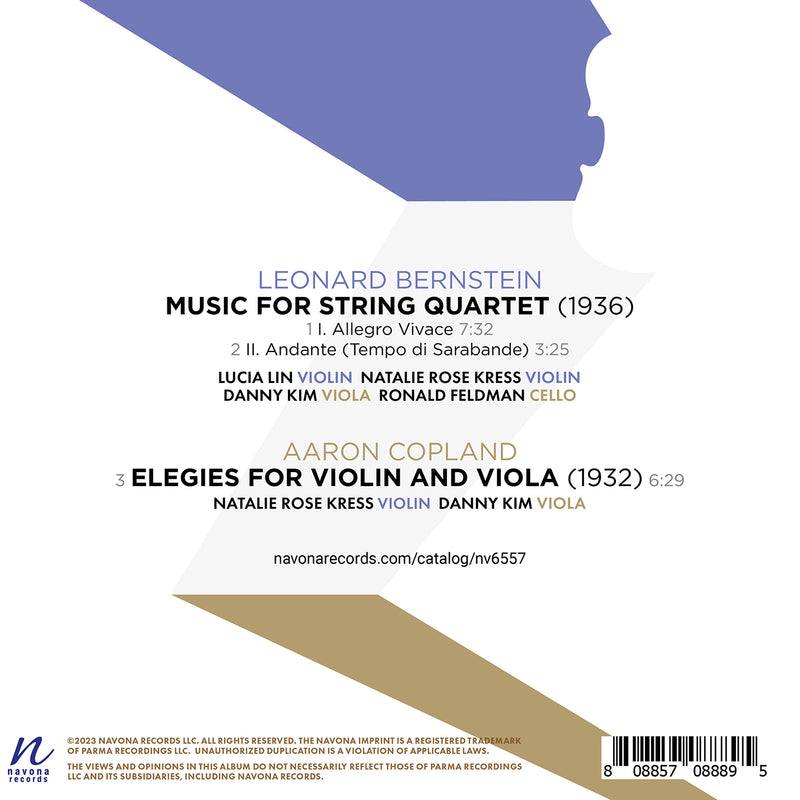 Bernstein: Music for String Quartet; Copland: Elegies / Lin, Kress, Kim, Feldman