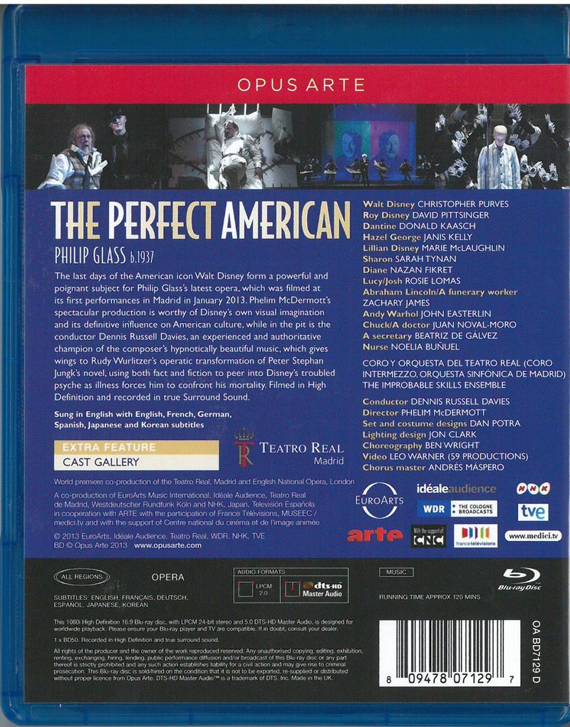 Glass: The Perfect American / Purves, Pittsinger, Davies, Teatro Real [blu-ray]