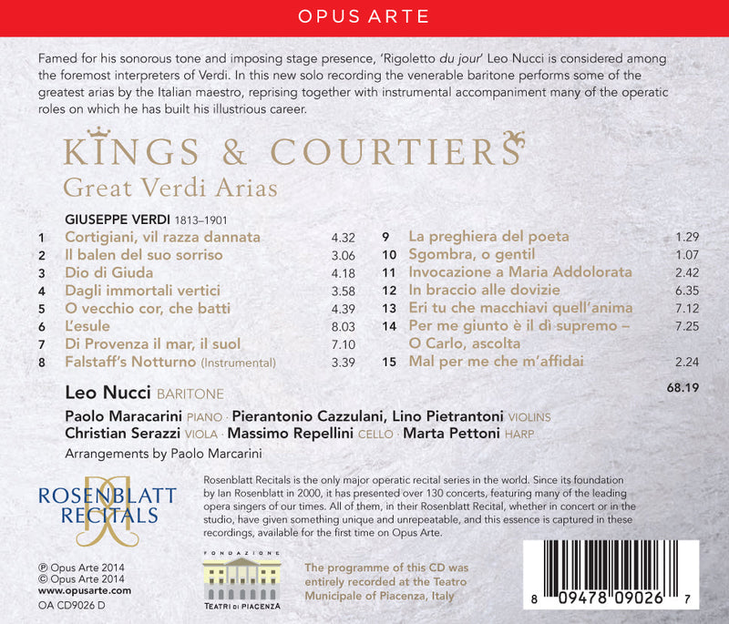 Kings  & Courtiers - Great Verdi Arias / Leo Nucci
