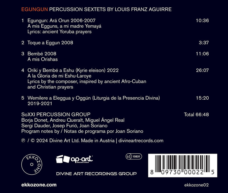 Aguirre: Egungun - Percussion Sextets / SoXXI Percussion Group
