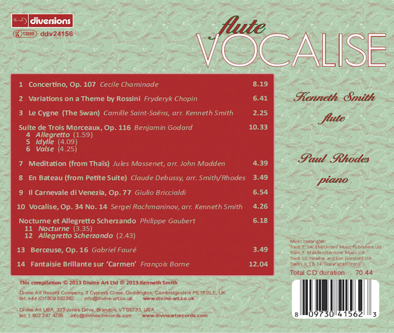 Flute Vocalise: Beloved Concert Classics