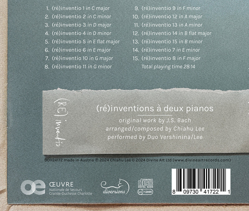 J.S. Bach: (Re)inventions for 2 Pianos / Duo Versinina/Lee