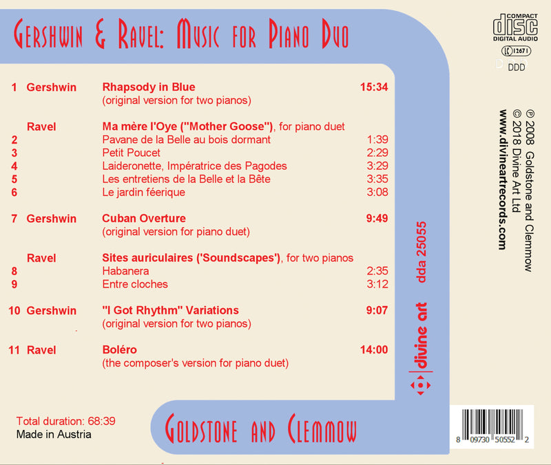 Gershwin & Ravel: Music for Piano Duo