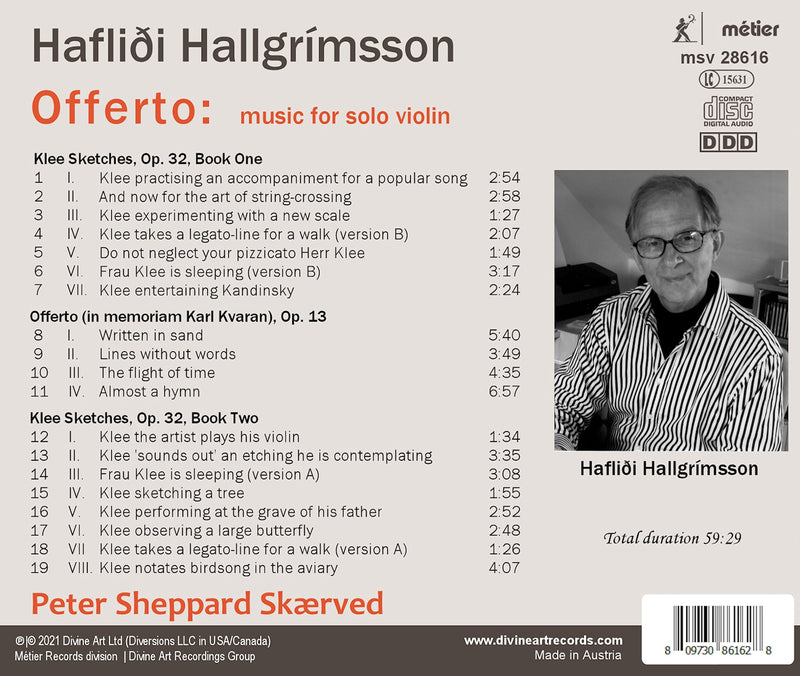 Hafliði Hallgrímsson: Offerto / Skærved