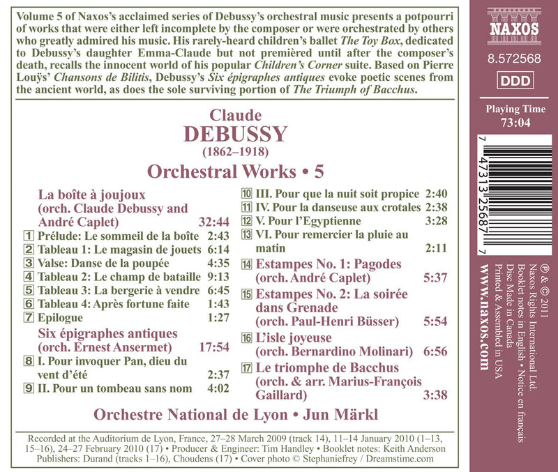 Debussy: Orchestral Works, Vol. 5 / Markl, Orchestra National De Lyon