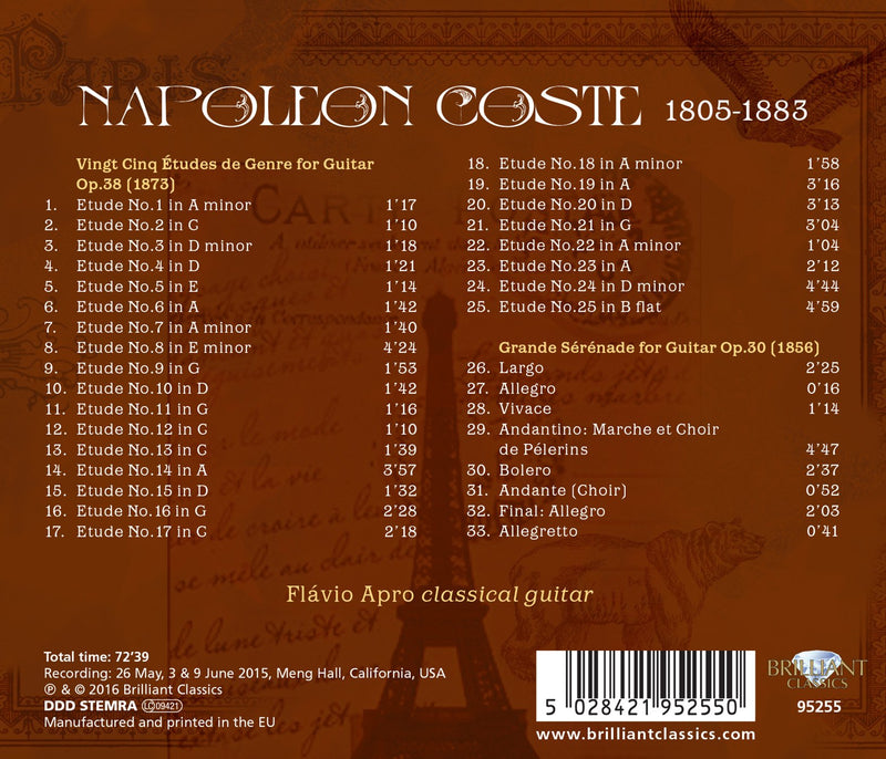 Napoleon Coste: Guitar Music