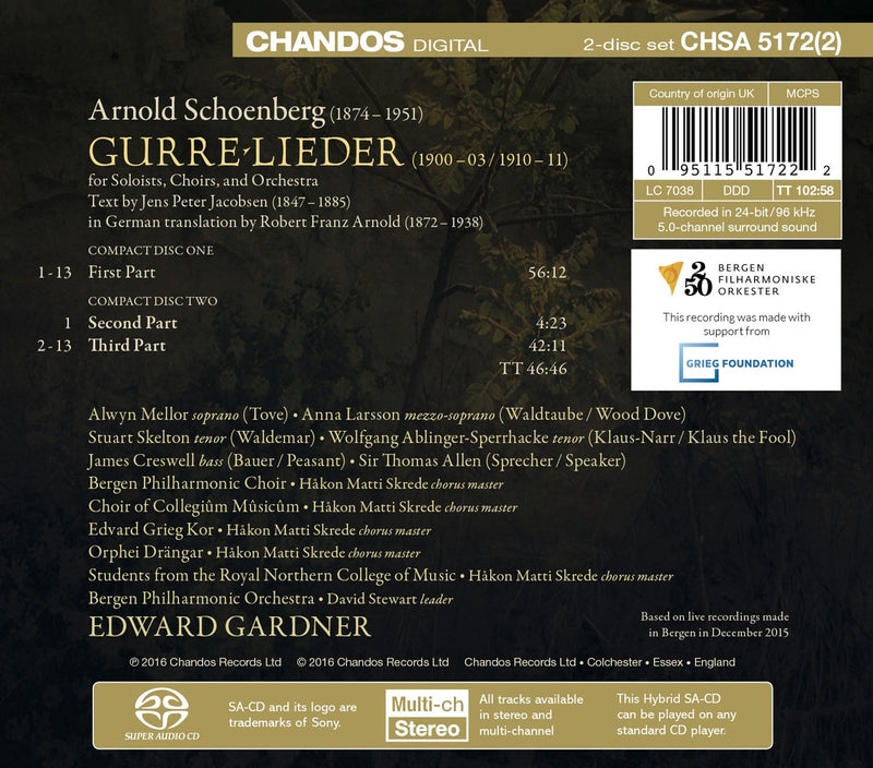 Schoenberg: Gurre-Lieder / Gardner, Bergen Philharmonic