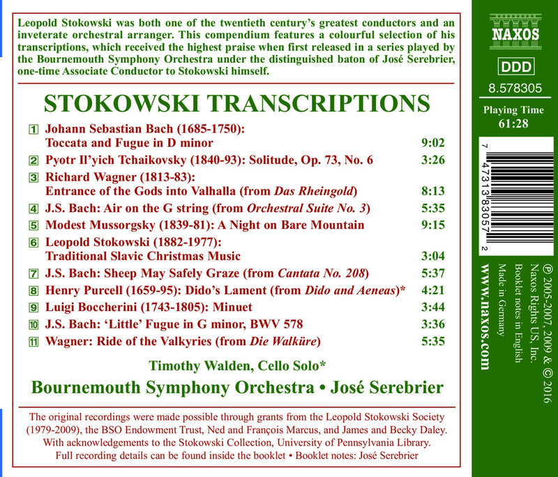 Stokowski Transcriptions / Serebrier, Bournemouth Symphony