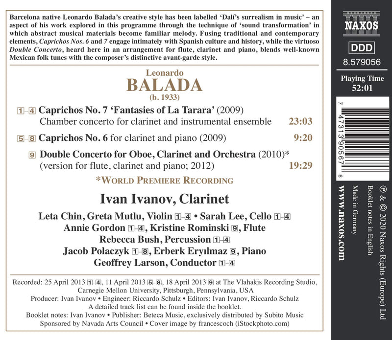 Balada: Works for Clarinet / Ivanov