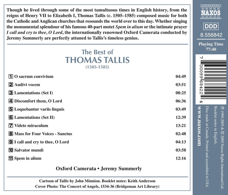 The Best Of Tallis / Summerly, Oxford Camerata