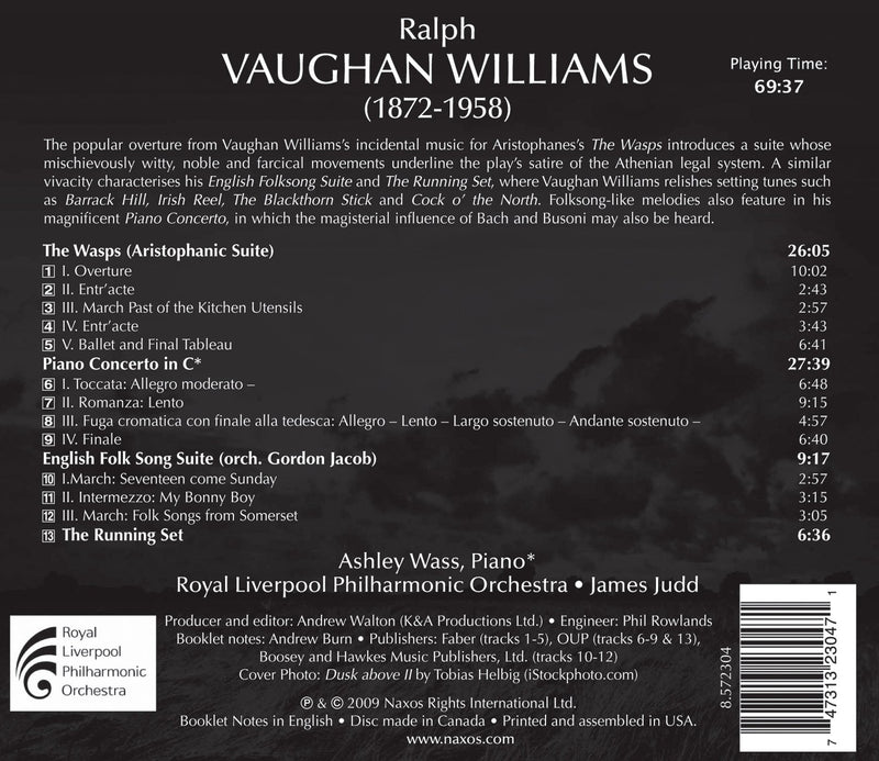 Vaughan Williams: Piano Concerto / Wass, Judd, Royal Liverpool PO