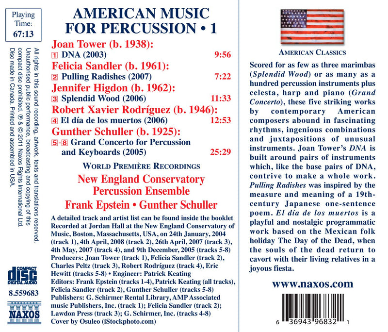 American Music For Percussion, Vol 1 / New England Conservatory Percussion Ensemble