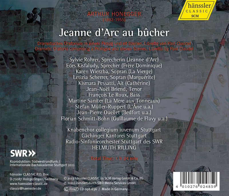Honegger: Jeanne D'arc Au Bucher / Rilling, Stuttgart Radio Symphony