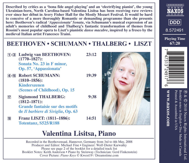 Beethoven, Schumann, Thalberg, Liszt / Valentina Lisitsa