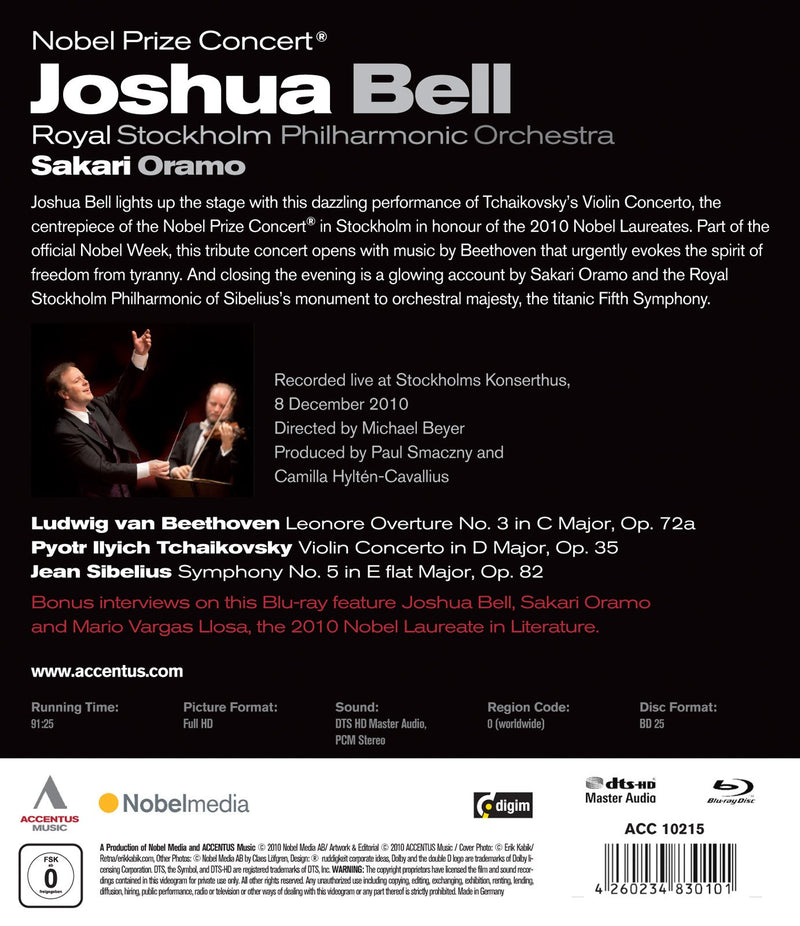 Nobel Prize Concert - Joshua Bell, Sakari Oramo [blu-ray]