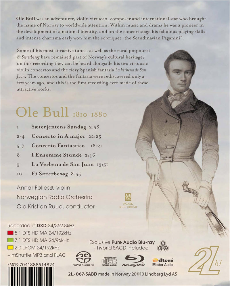Bull: Violin Concertos / Folleso, Ruud, Norwegian Radio Orchestra [Hybrd SACD + Blu-ray Audio]