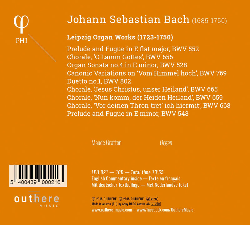 Bach: Leipzig Organ Works 1723-1750