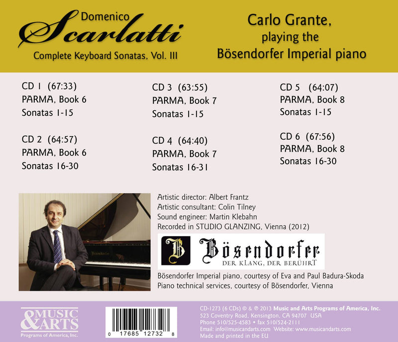 Scarlatti: Complete Keyboard Sonatas Vol 3 / Carlo Grante