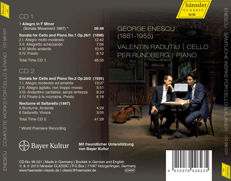Enescu: Complete Works for Cello and Piano / Radutiu, Rundberg