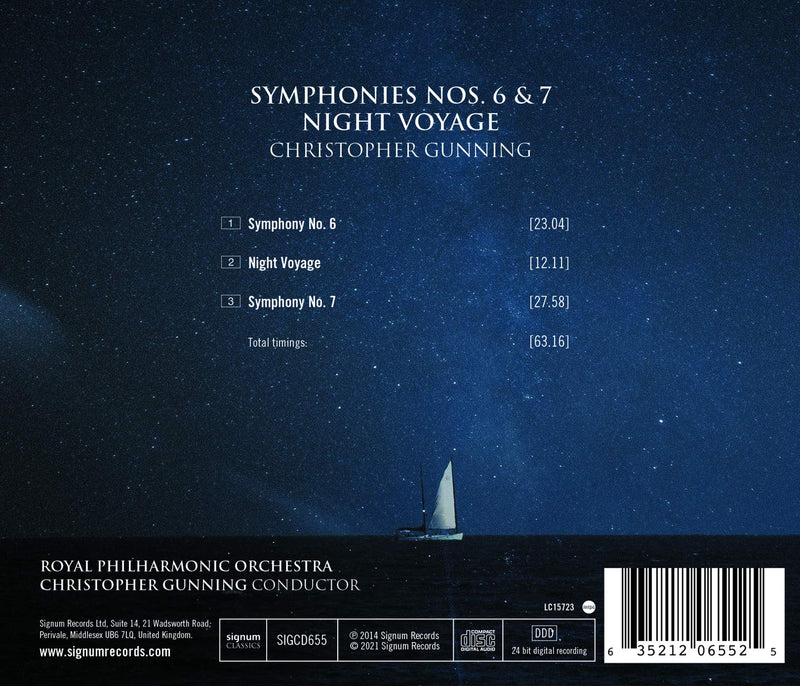 Gunning: Symphonies Nos. 6 & 7 - Night Voyage / Royal Philharmonic Orchestra