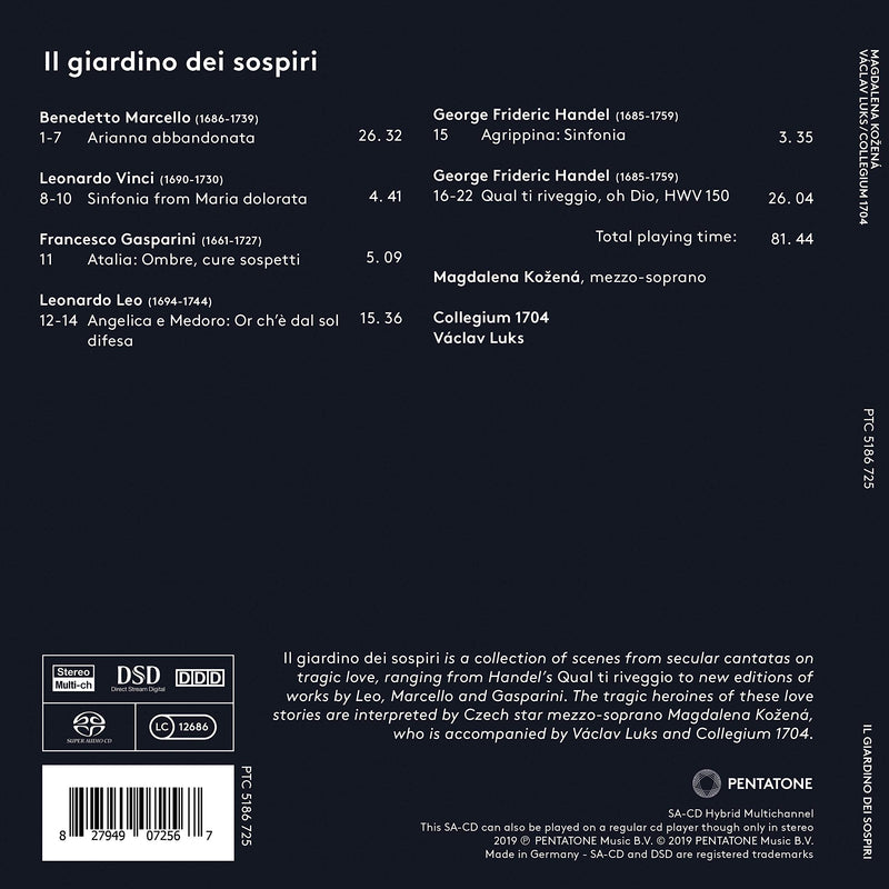 Il giardino dei sospiri / Kozena, Luks, Collegium 1704