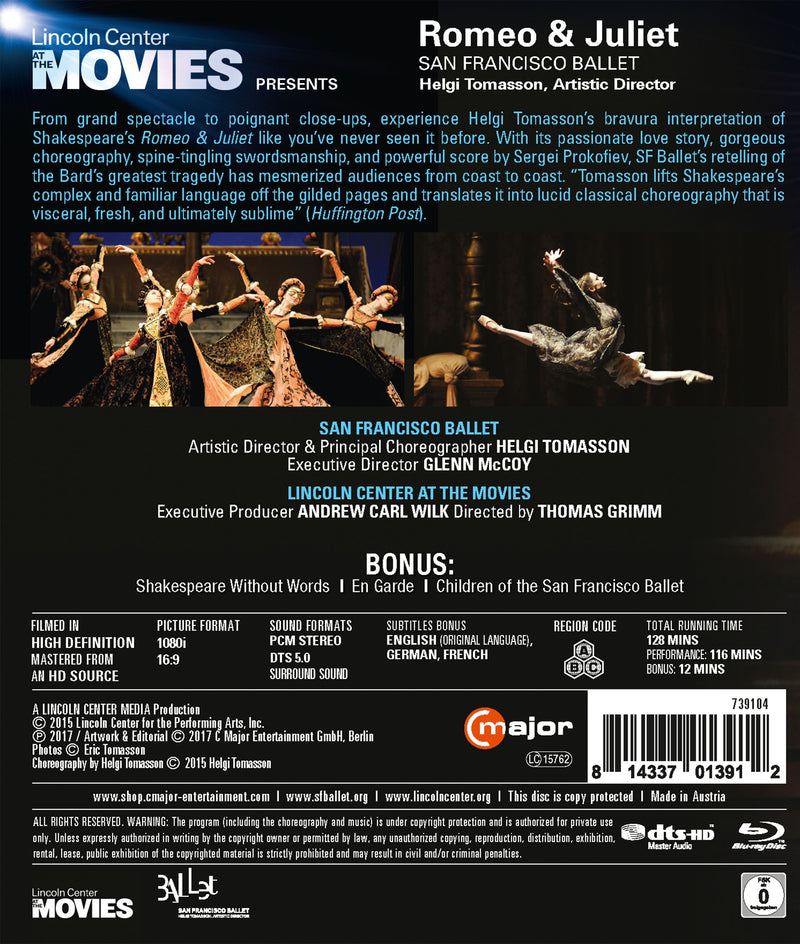 Prokofiev: Romeo & Juliet / West, San Francisco Ballet Orchestra [Blu-ray]