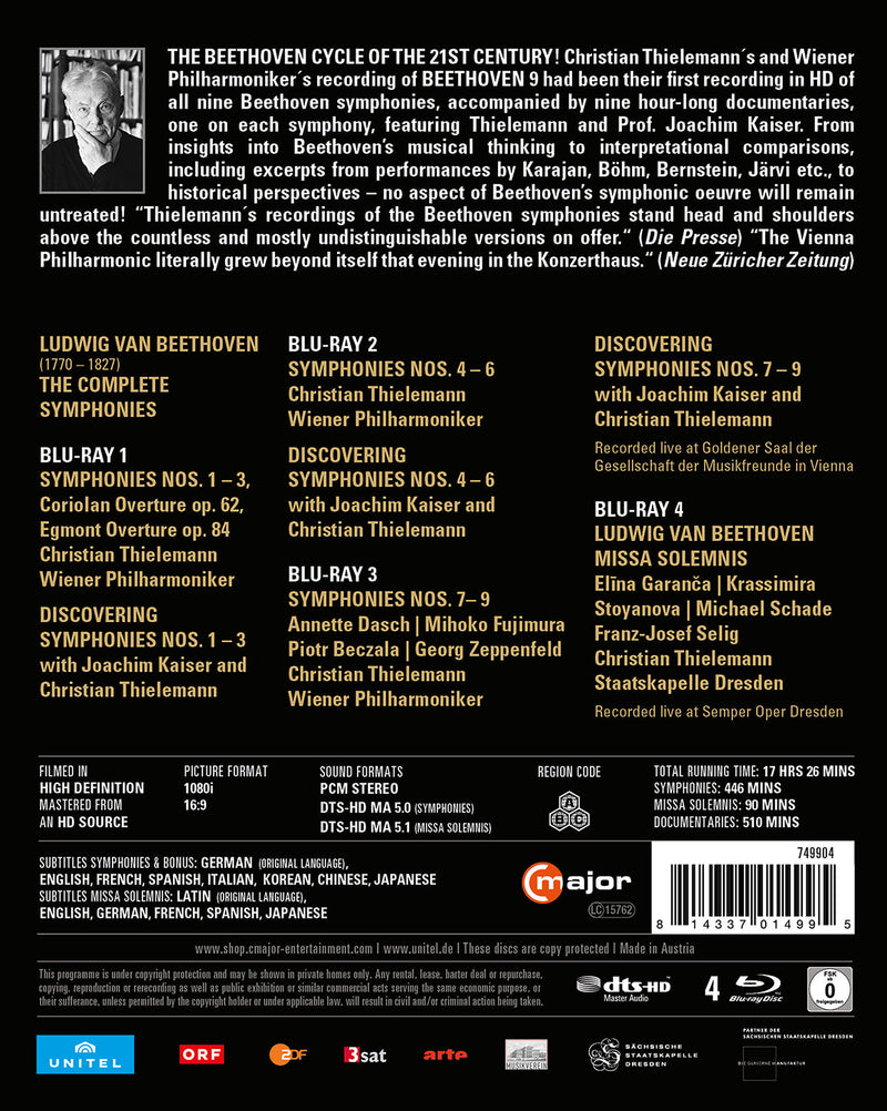 Beethoven: The Complete Symponies & Missa Solemnis / Thielemann, Vienna Philharmonic, Staatskapelle Dresden