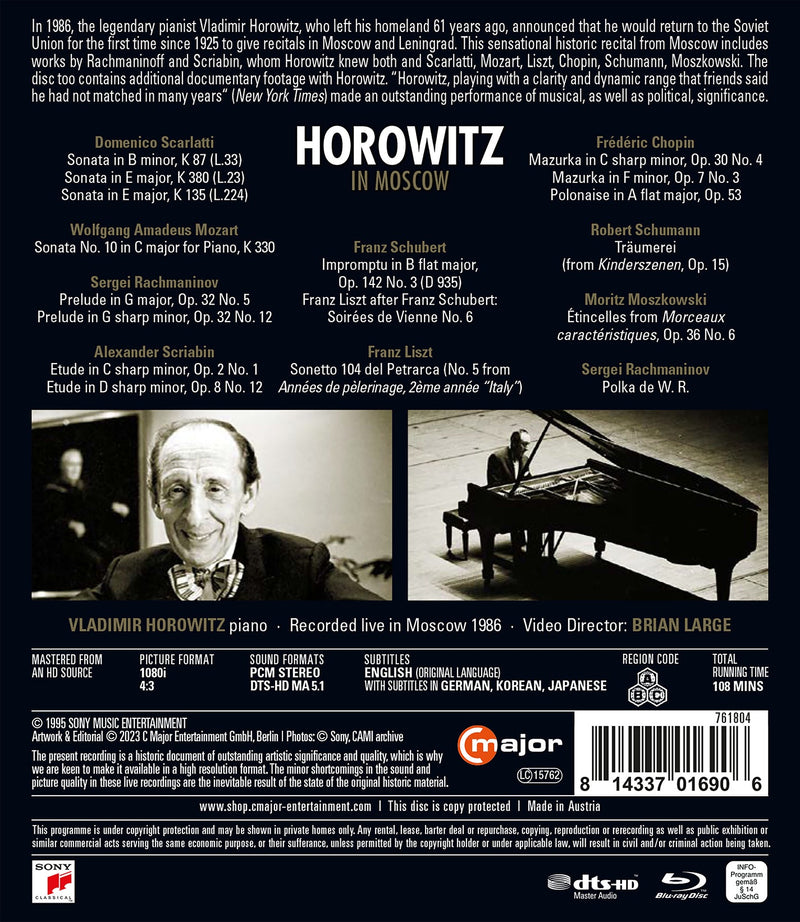 Horowitz in Moscow - The Legendary 1986 Concert