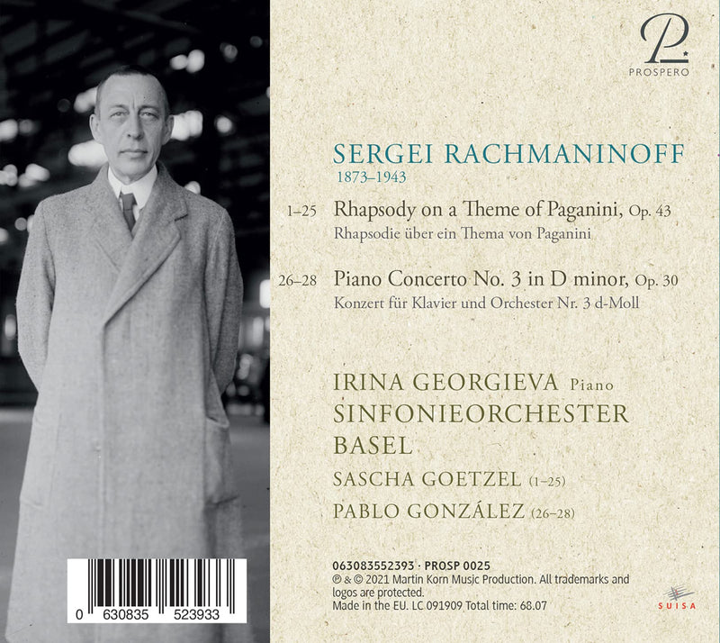 Rachmaninoff: Piano Concerto No. 3; Rhapsody on a Theme by P