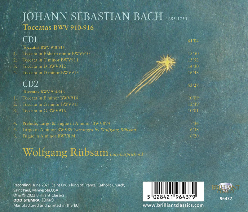 Bach: Toccatas BWV 910-916 / Rübsam
