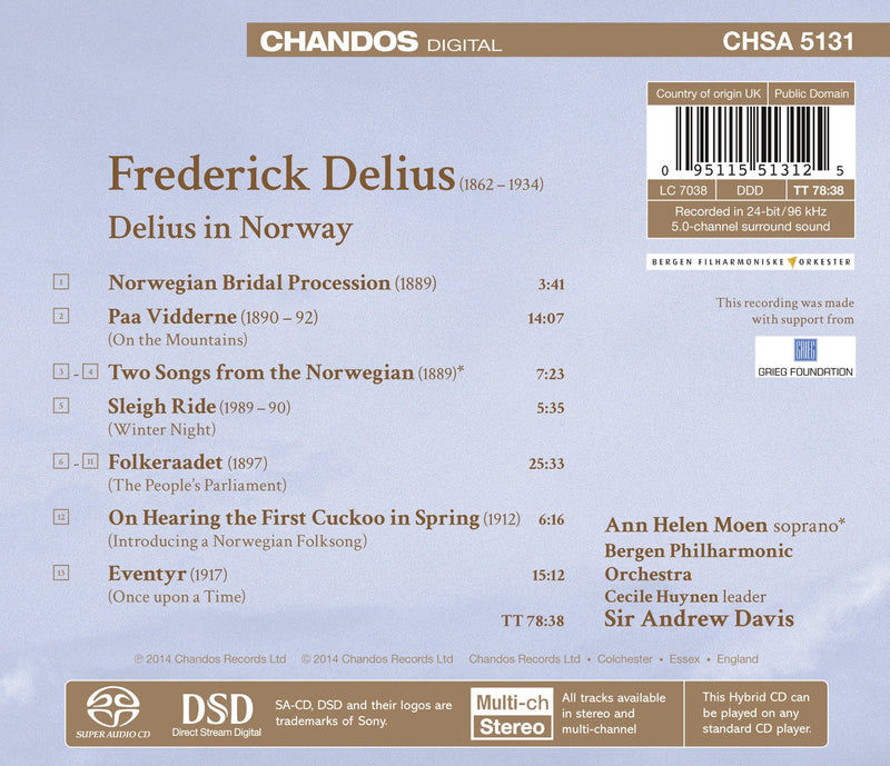 Delius in Norway / Davis, Bergen Philharmonic