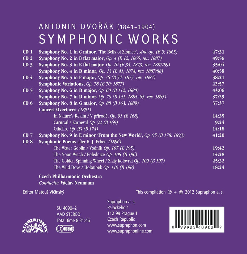 Dvorak: Symphonic Works / Neumann, Czech
