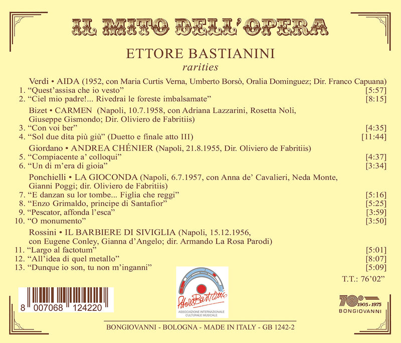 Bizet, Giordano, Ponchielli, Rossini & Verdi: Rarities